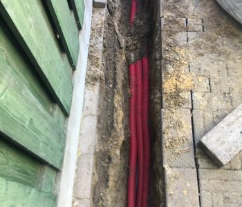 Mantelbuizen tbv regenwater tank en zonnepanelen