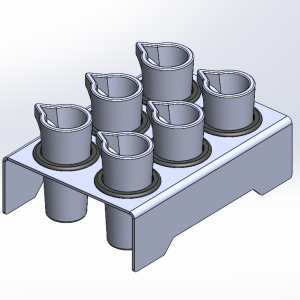 3D ontwerp sausbeker houder solidworks